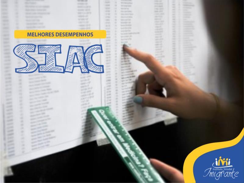 Confira o nome dos alunos de melhor desempenho no SIAC